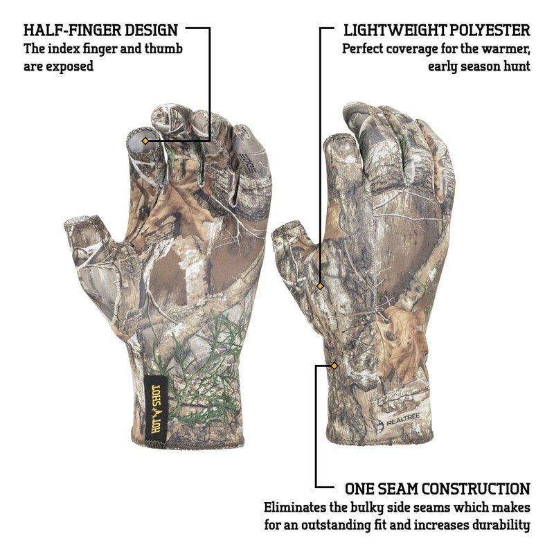 Hot Shot Men's Copperhead Stretch Three Finger Glove â€“ Outdoor Hunting Gloves - Image 2